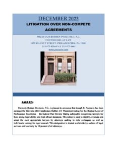 2023-12 Litigation Over non-Compete Agreements - Philadelphia Business ...